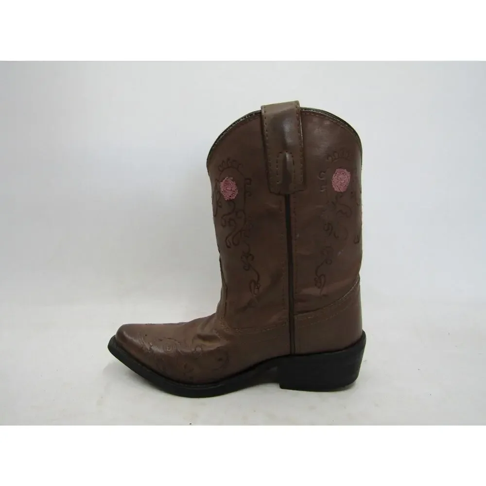 Shyanne Little Kids Youth Size 12 D Brown Floral Cowboy Western Boots